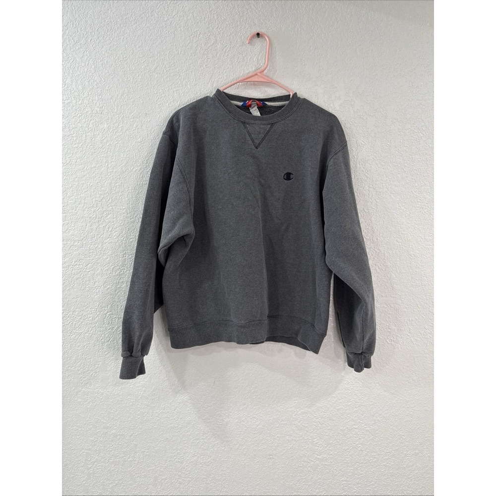 Champion Crewneck Sweatshirt  Adult Large Gray Pullover Crewneck Sweatshirt